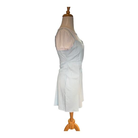 Madden Girl NWT Junior's 2 In 1 T-Shirt Slip Dress In Baby Blue and White Large - Picture 4 of 8